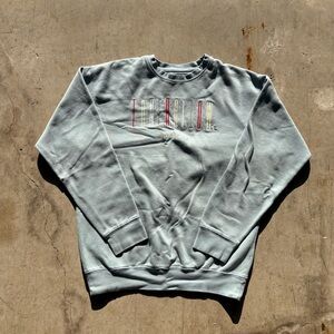 Lone Hollow Ranch Young Life Green Pullover Crew Sweatshirt Unisex Medium Comfy